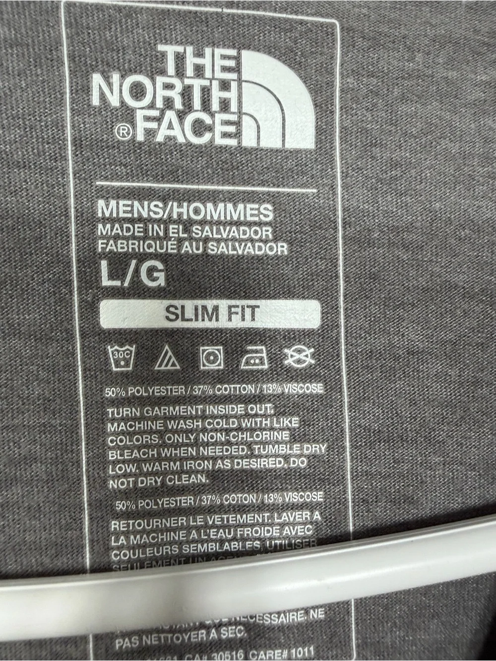 The North Face Men's Grey Graphic T-Shirt Red White Blue Logo Size Large